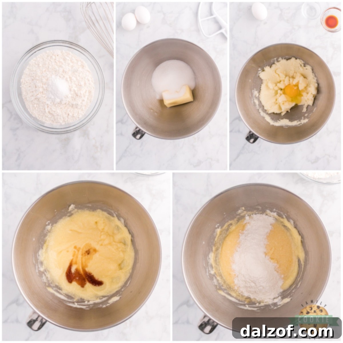 Patriotic Pinwheel Sugar Cookies 5 Step by step instructions for making sugar cookie dough