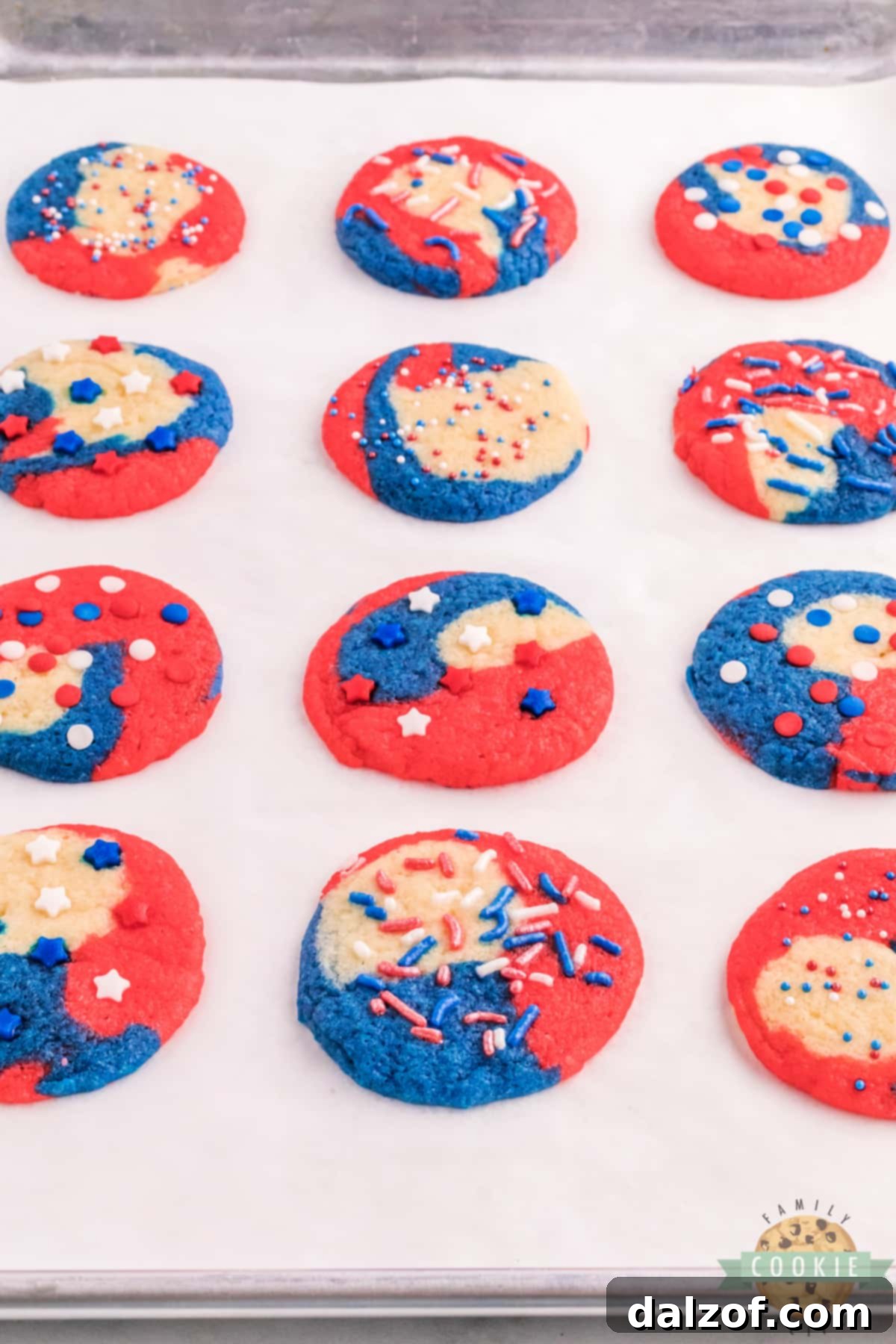 Patriotic Pinwheel Sugar Cookies 10 Slice and bake sugar cookies