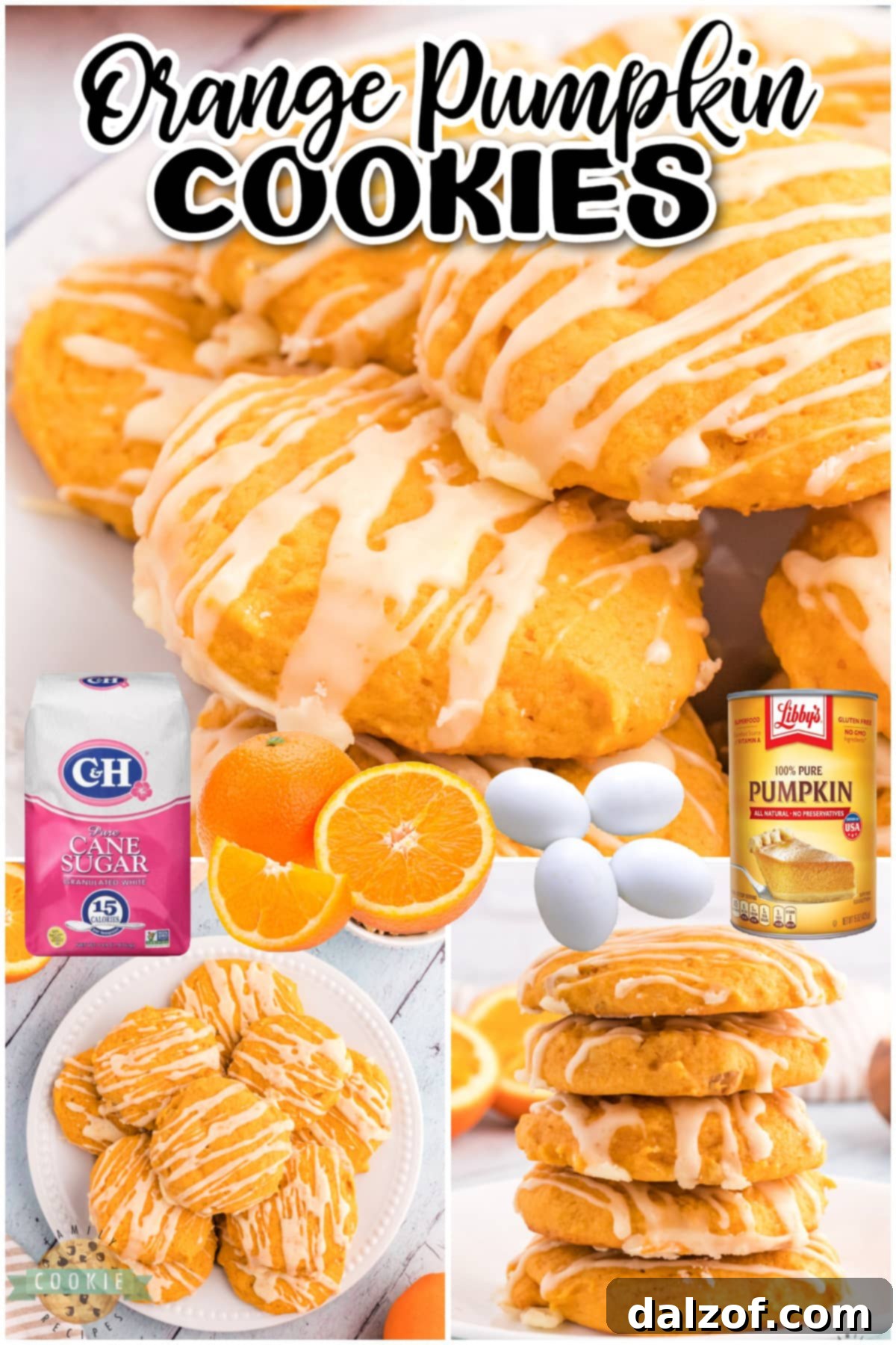 Orange Pumpkin Cookies are soft, chewy and perfect for fall! This pumpkin cookie recipe is topped with a simple orange glaze that complements the pumpkin flavor perfectly. 