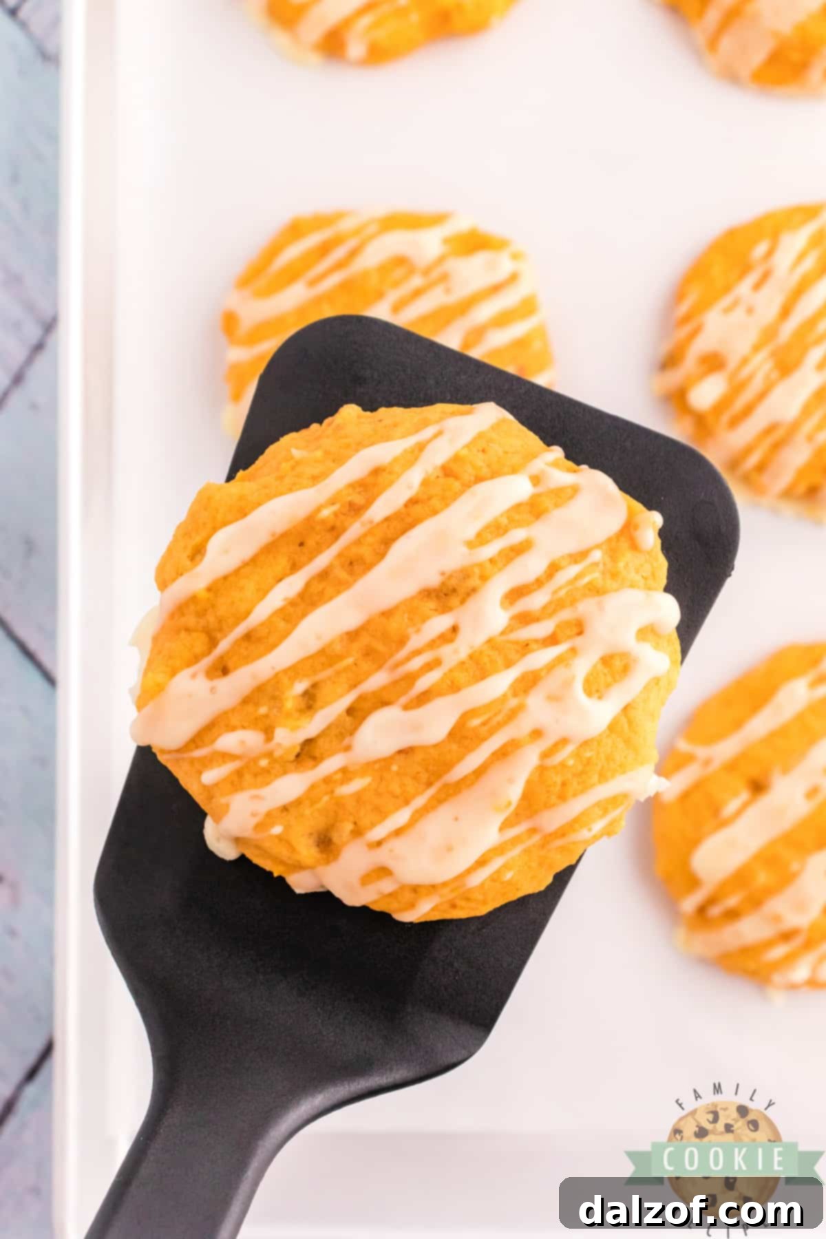 Orange glazed pumpkin cookies