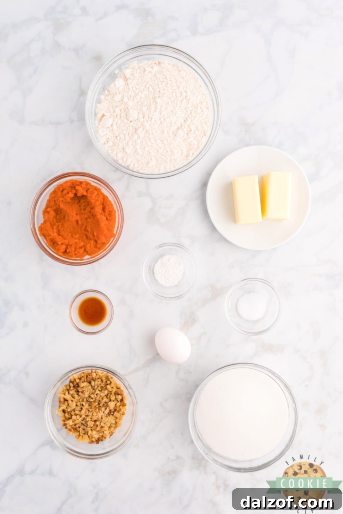 Ingredients in Pumpkin Cookies
