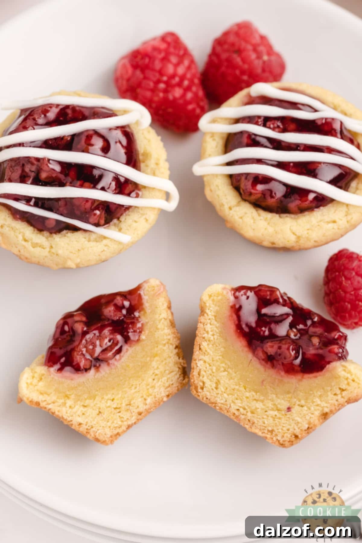 Cookie cup cut in half