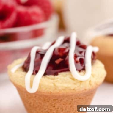 Lemon Raspberry Cookie Cups