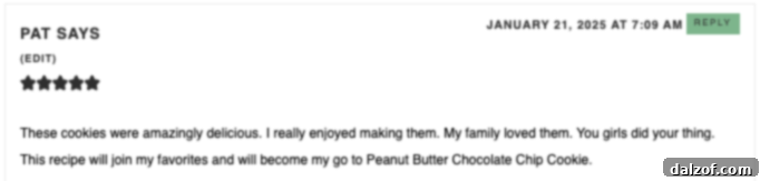 Detailed texture of the baked Peanut Butter Chocolate Chip Cookies.