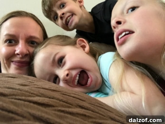 Family enjoying homemade cookies