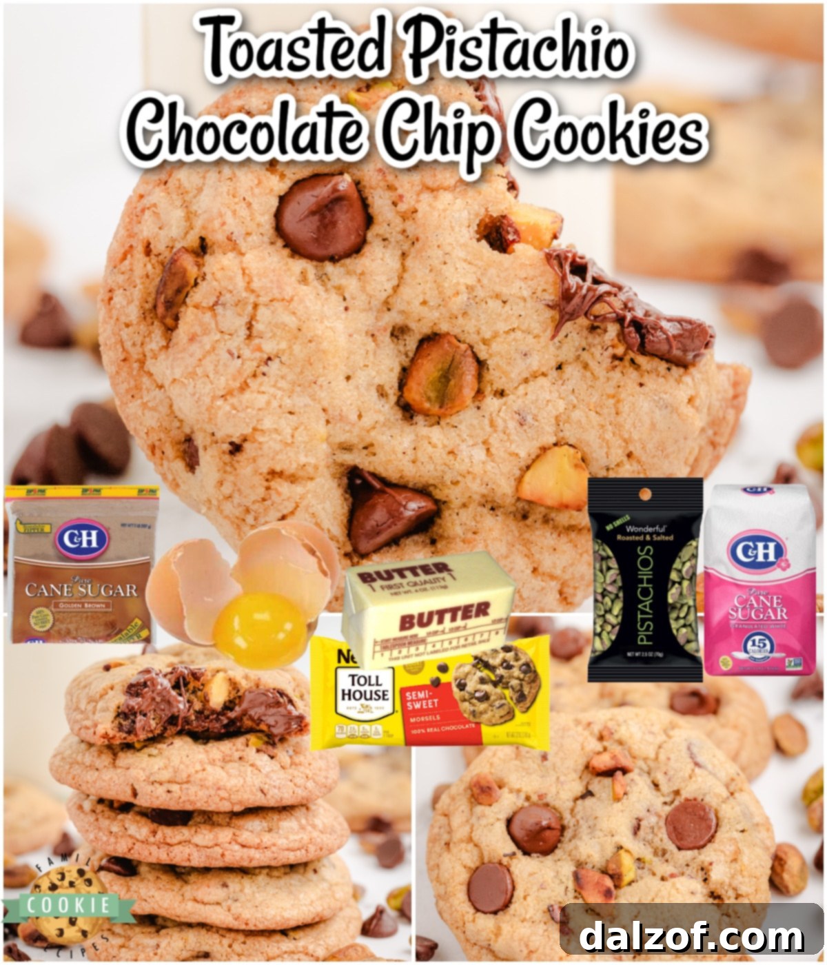 Toasted Pistachio Chocolate Chip Cookies are a unique twist on the classic chocolate chip cookie recipe! The addition adds a nutty flavor and crunchy texture, making these pistachio cookies a delightful treat!