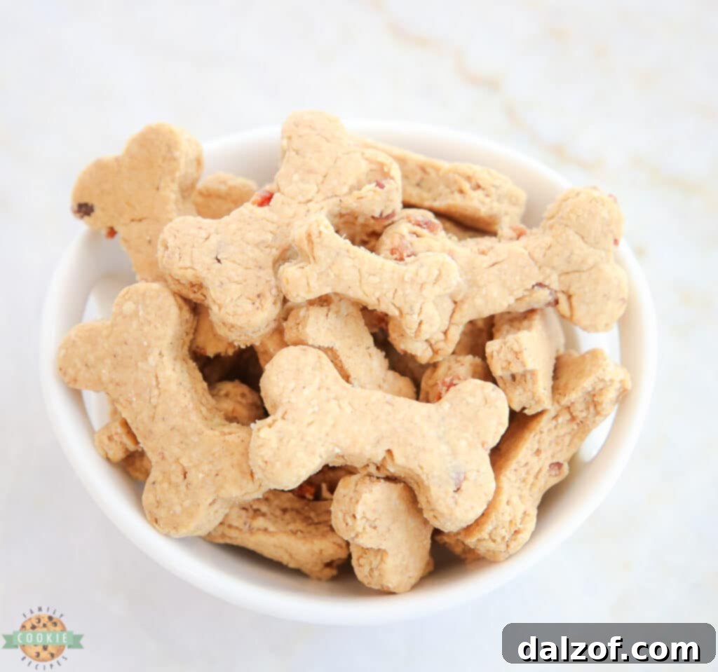 Tail-Wagging Peanut Butter Bacon Treats 2 Homemade peanut butter bacon dog treats for happy pups