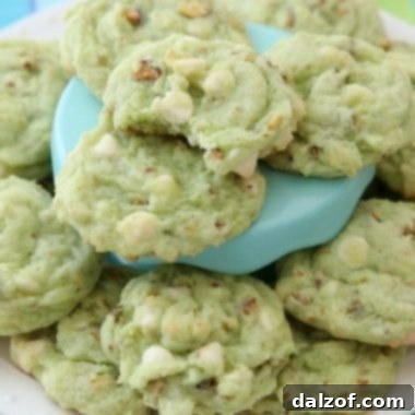 Delicious Pistachio Pudding Cookies ready to be enjoyed.