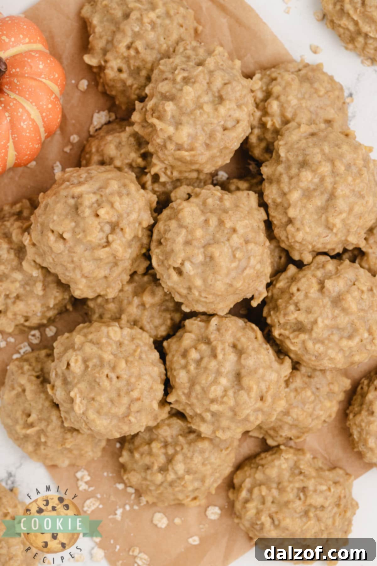 No Bake Pumpkin Cookies are full of oats and pumpkin flavor and come together in minutes without ever turning the oven on. This easy no-bake cookie recipe is quick, delicious, and perfect for fall!