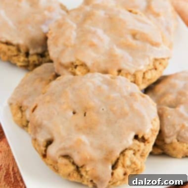 Glazed Pumpkin Oatmeal Cookies