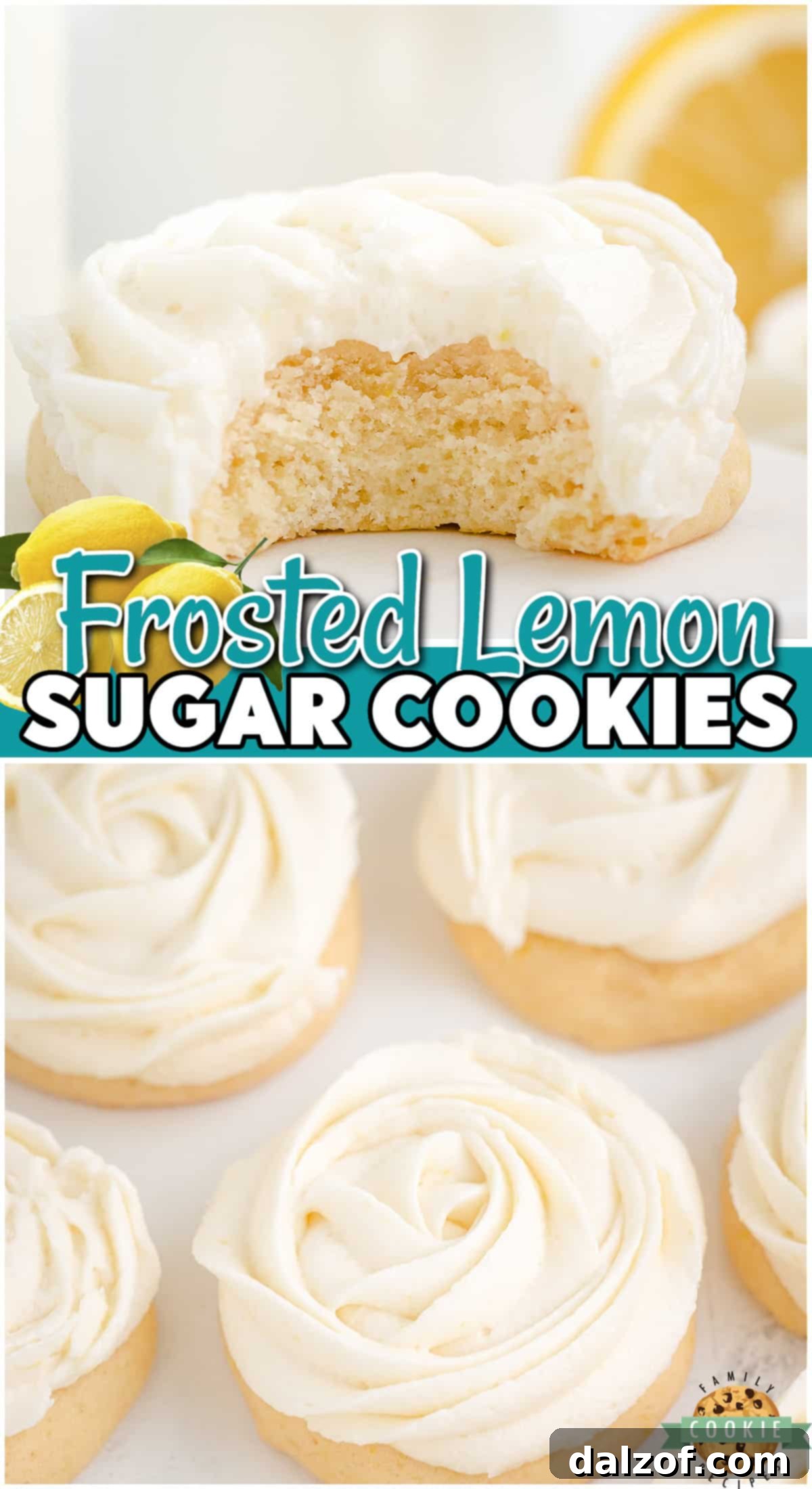 A final beautiful image of Frosted Lemon Sugar Cookies, ready for enjoyment.