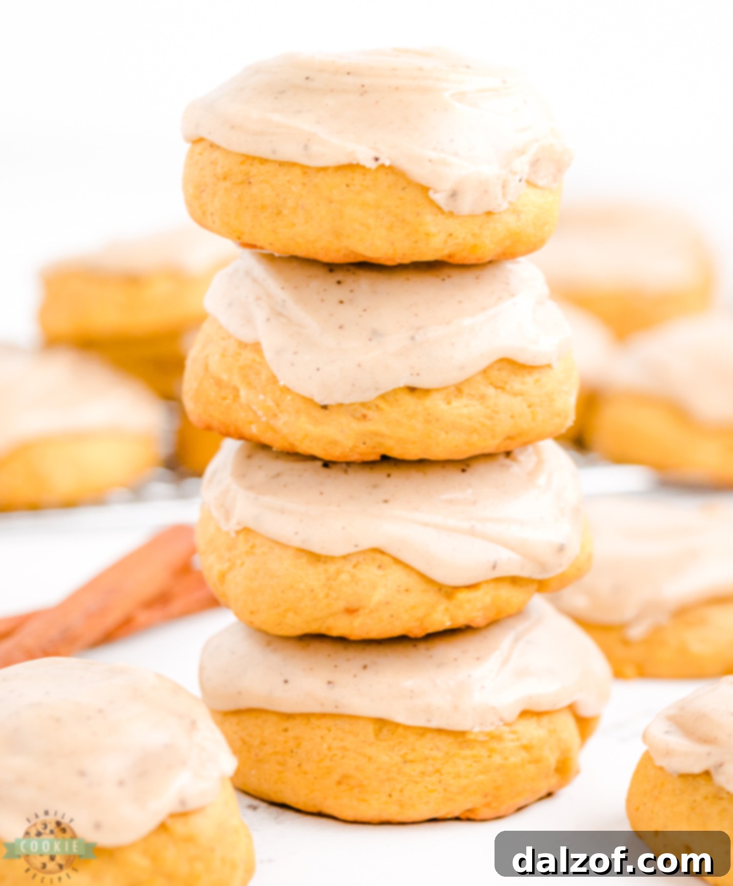 stack of pumpkin ginger cookies