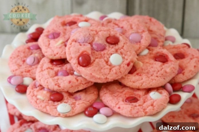 Strawberry Cake Mix Cookies are soft & sweet and made with just 4 ingredients! Super simple to make these cute, festive cake mix cookies. The strawberry flavor is just perfect.