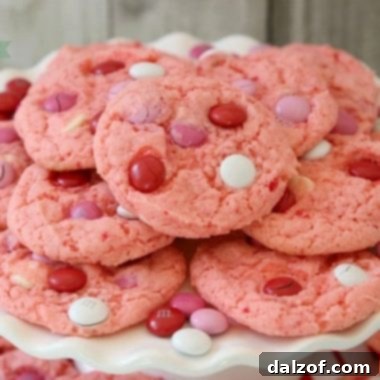 Strawberry Cake Mix Cookies are soft & sweet and made with just 4 ingredients! Super simple to make these cute, festive cake mix cookies. The strawberry flavor is just perfect.