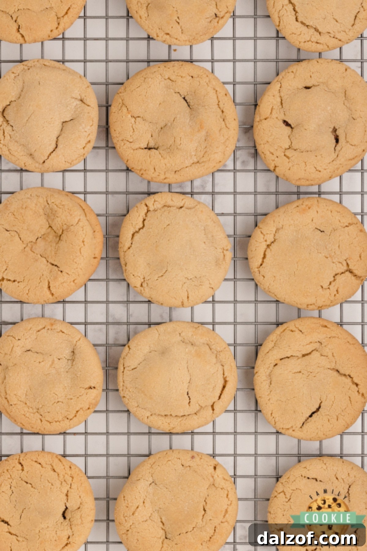 A stack of Snickers Peanut Butter Cookies, ready to be enjoyed