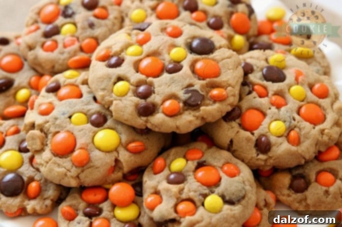 Reese's Peanut Butter Cookies loaded with chocolate and peanut butter chips