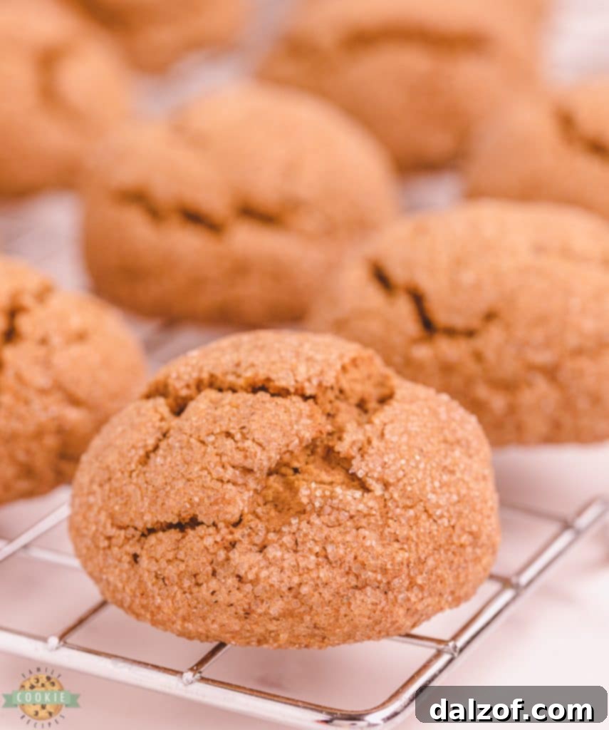 pumpkin ginger cookie on a cooling rack