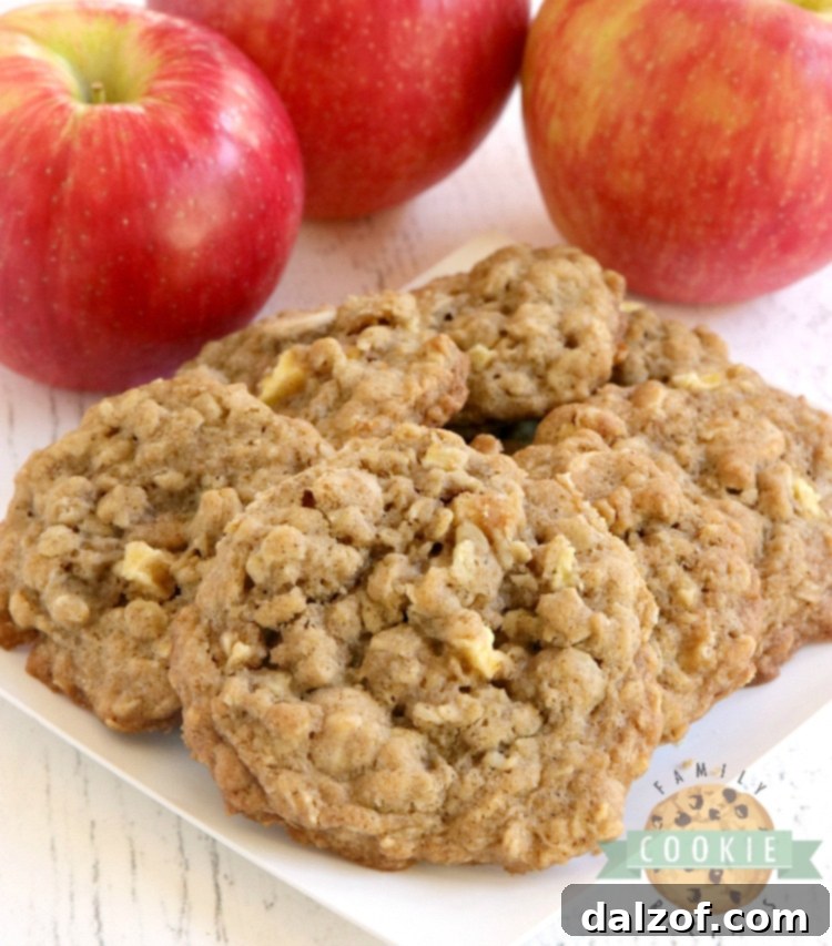 Caramel Apple Oatmeal Cookies.