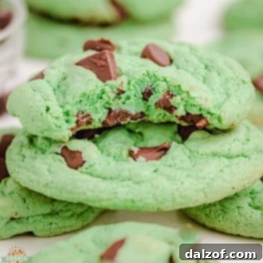 mint chocolate chip cookies