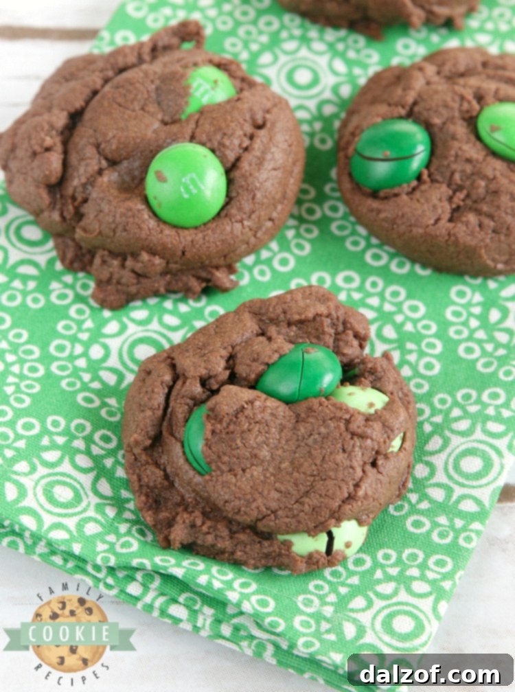 Mint Chocolate Cake mix cookies.
