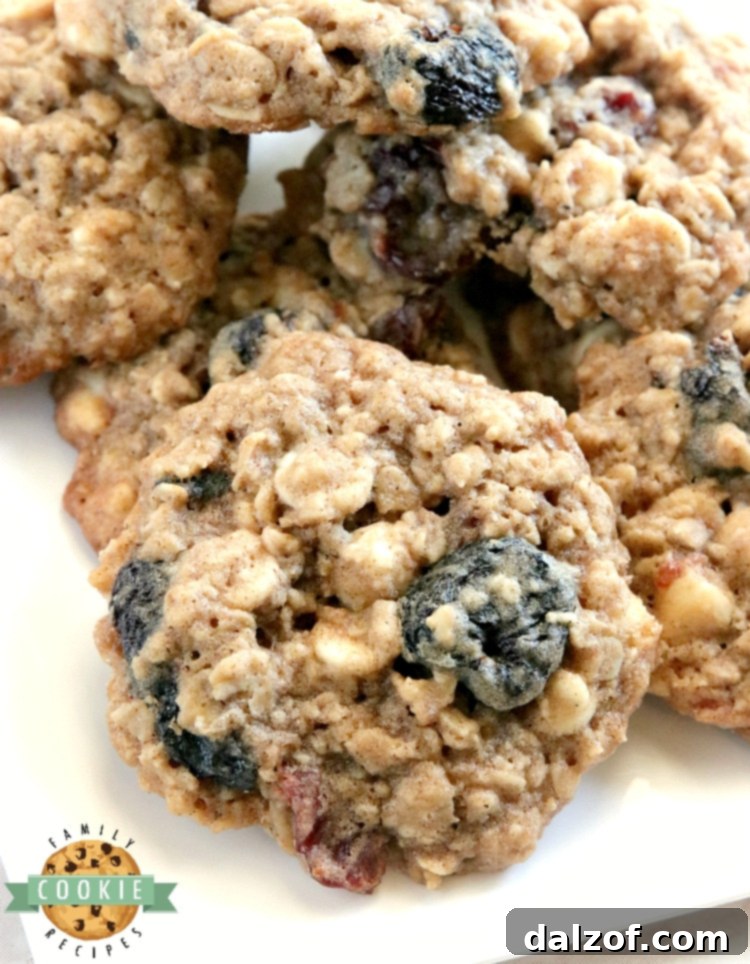 Decadent White Chocolate Cherry Oatmeal Cookies 8 Oatmeal cookie recipe with dried cherries and white chocolate chips