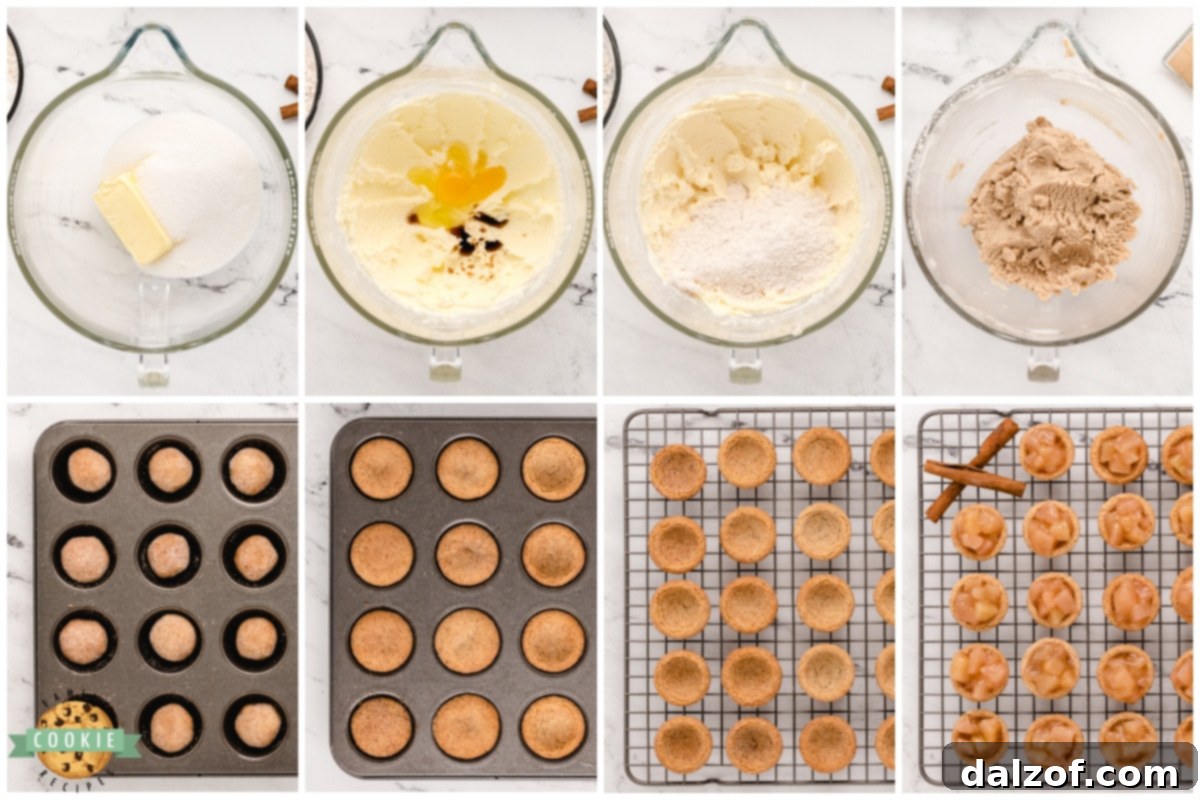 How to make snickerdoodle apple pie cookie cups