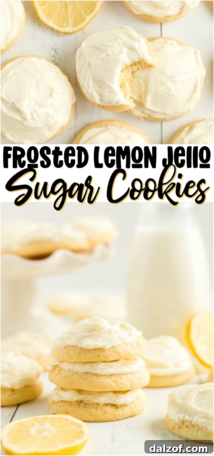 Lemon Jello Sugar Cookies are delicious cookies made with lemon jello! Easy sugar cookie recipe with a simple buttercream frosting perfect for lemon lovers.