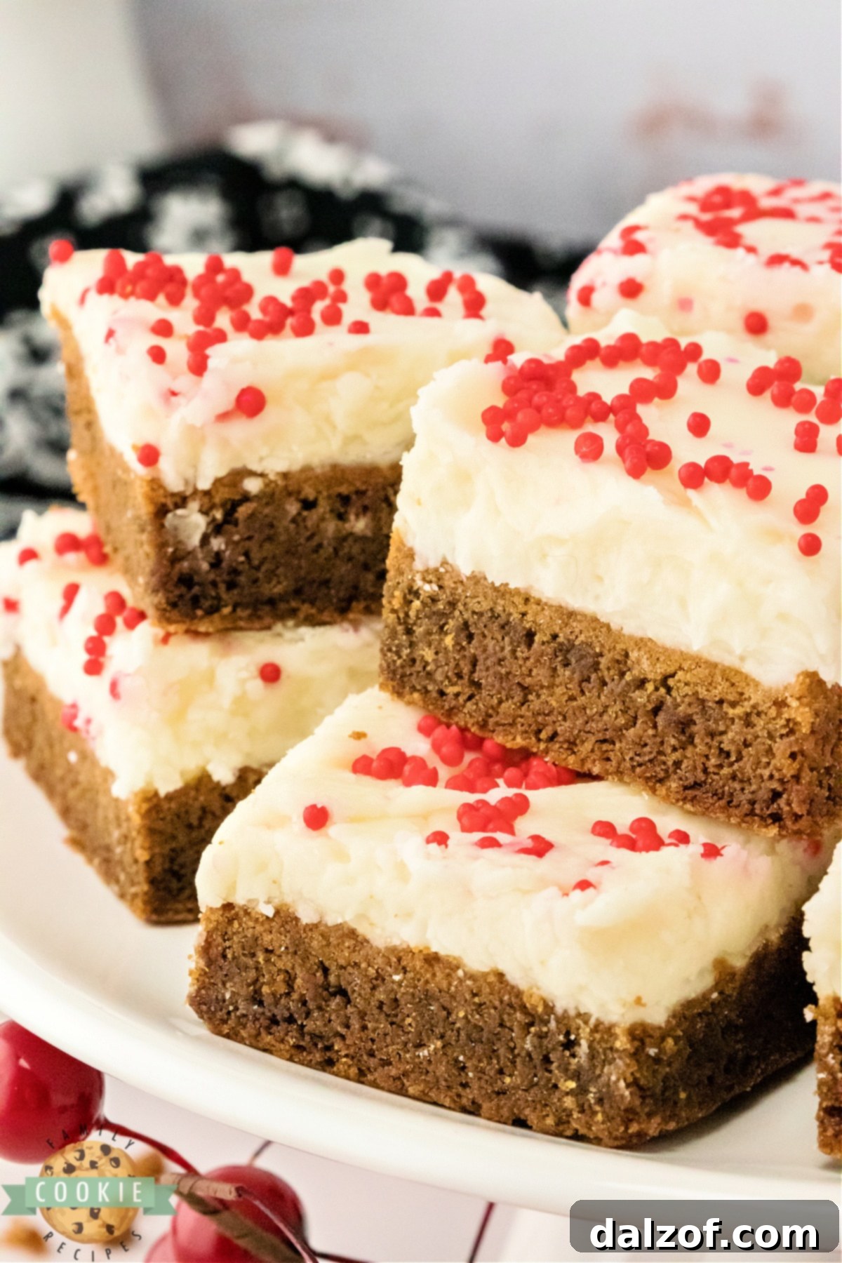 Thick and chewy cookie bars for Christmas.