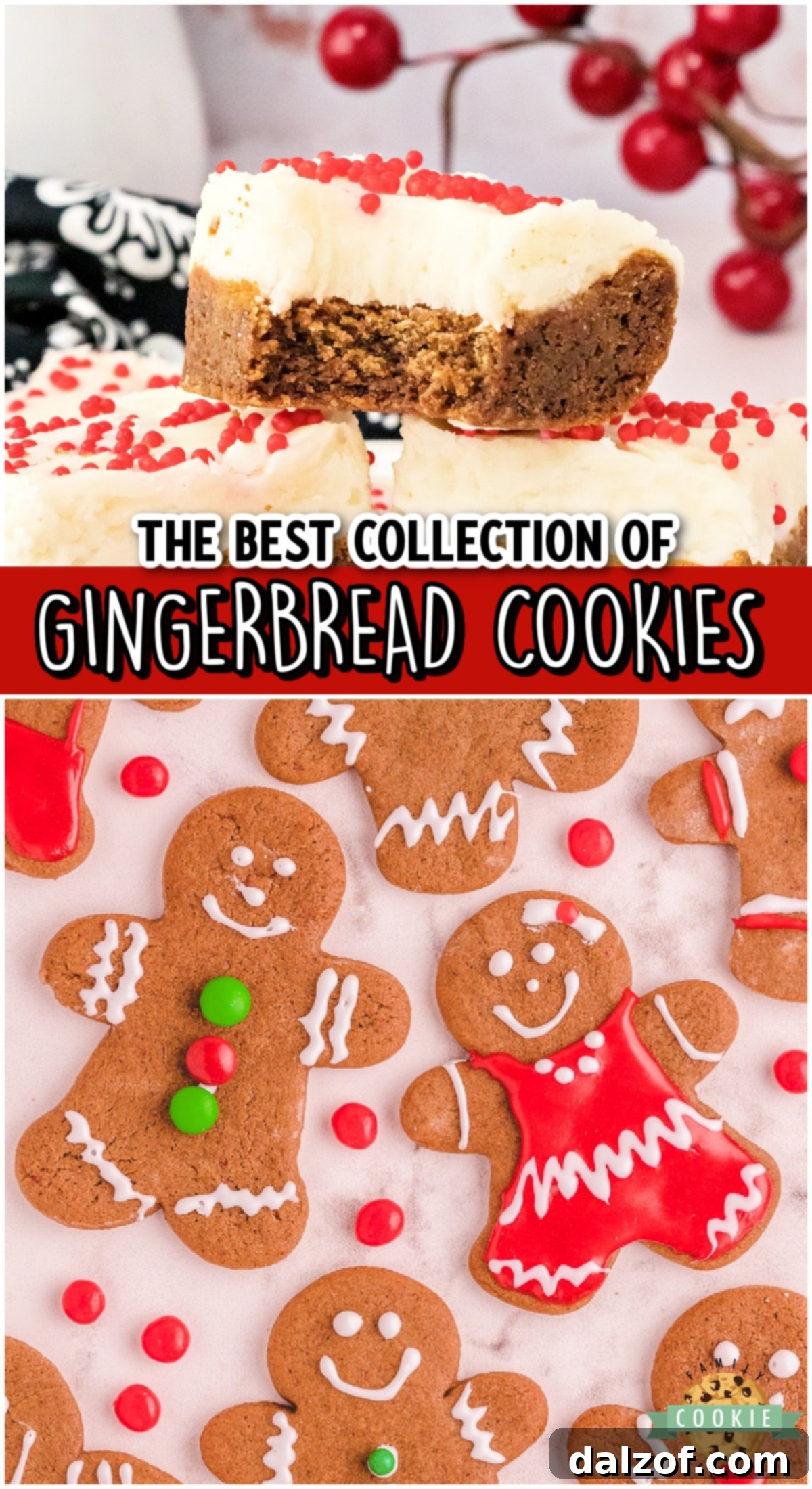 An amazing collection of gingerbread cookie recipes, perfect for the holidays.