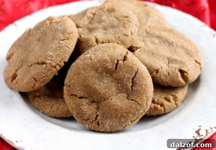 Soft Gingerbread Cookies with a chewy texture, perfect for the holidays.
