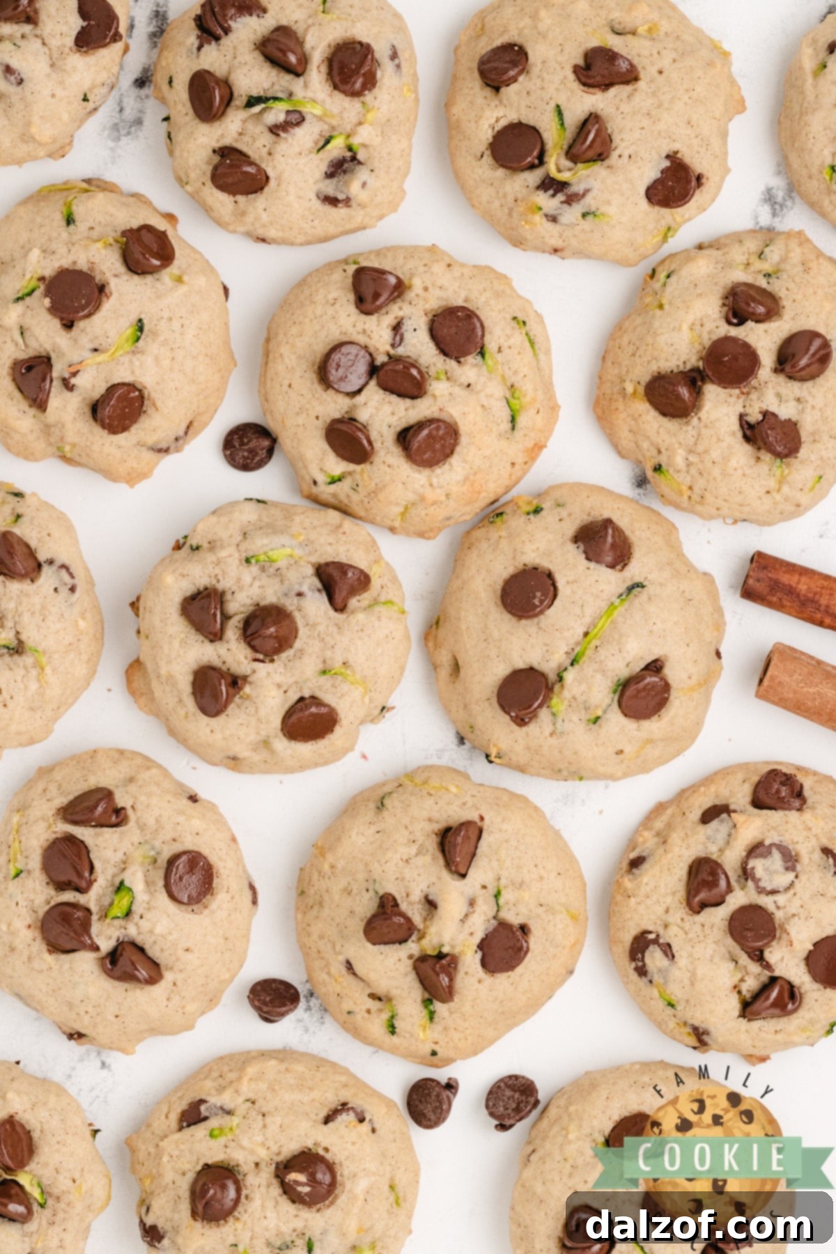 Chocolate chip cookies with zucchini.