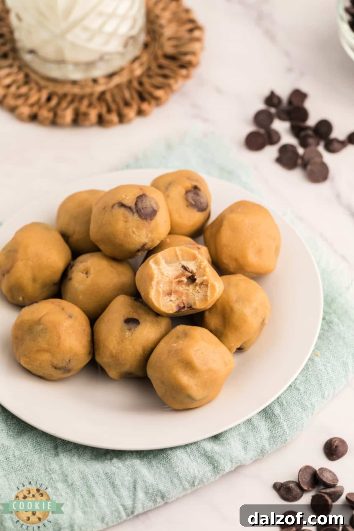 Edible chocolate chip cookie dough. 