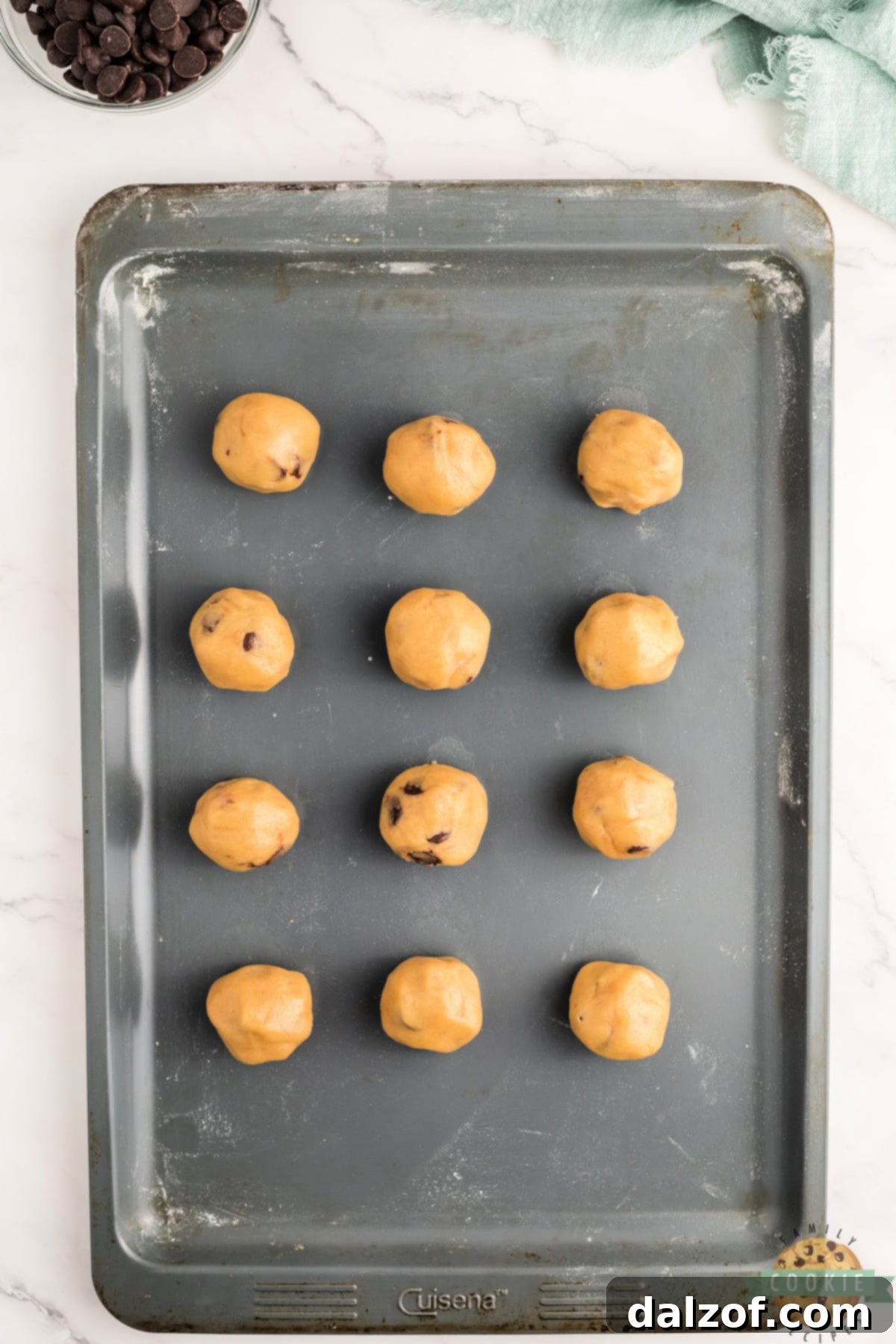 Edible cookie dough balls. 