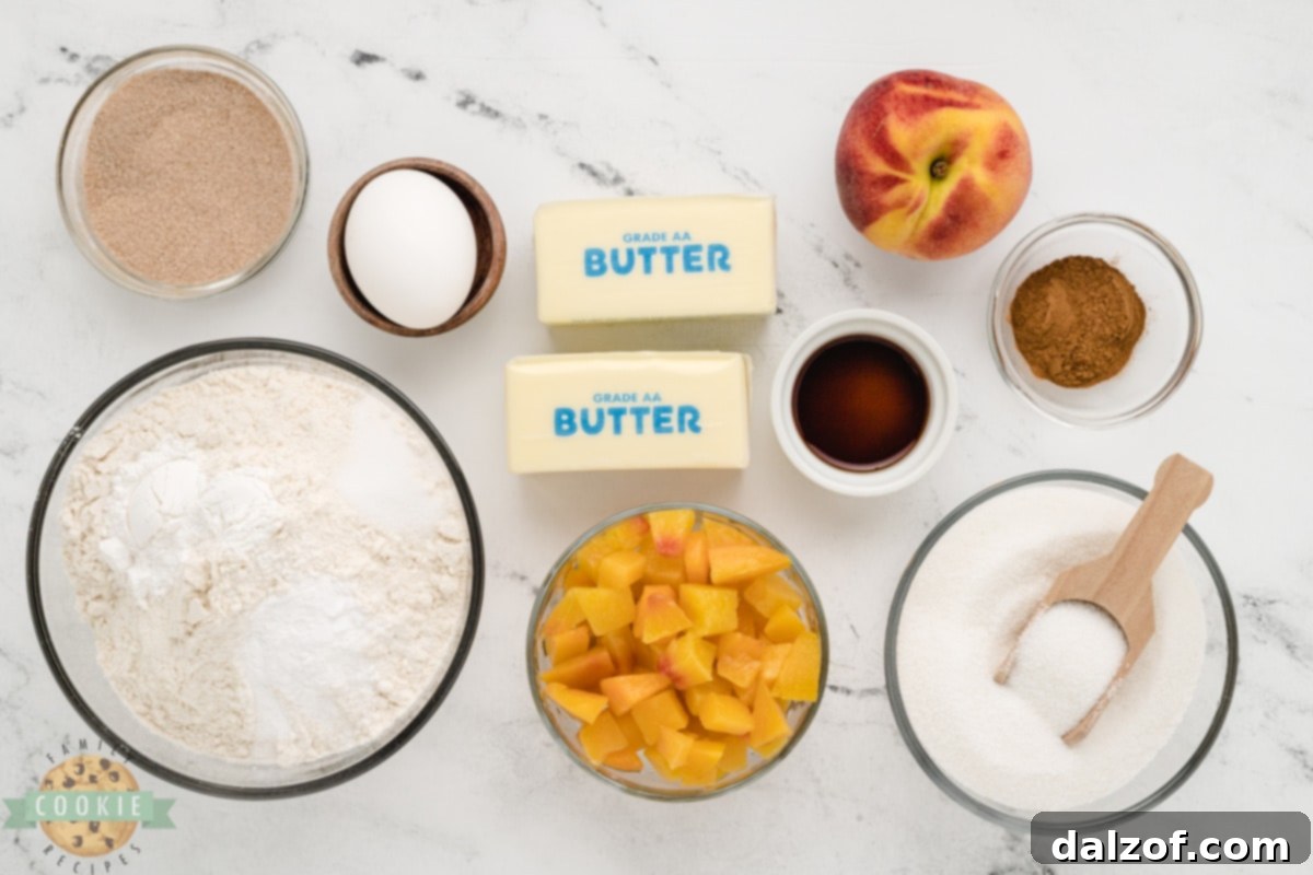 Ingredients in Peach Snickerdoodle Cookies