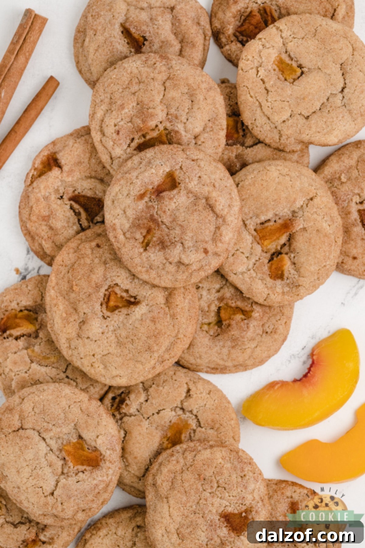 Cookies made with fresh peaches