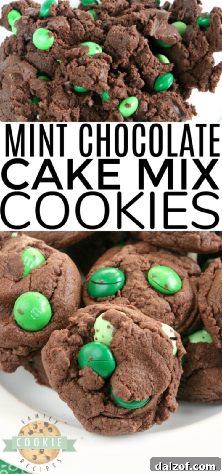 Mint Chocolate Cake Mix cookies are soft, chewy and made with only 4 ingredients! So easy to make these deliciously mint and chocolate flavored cake mix cookies.