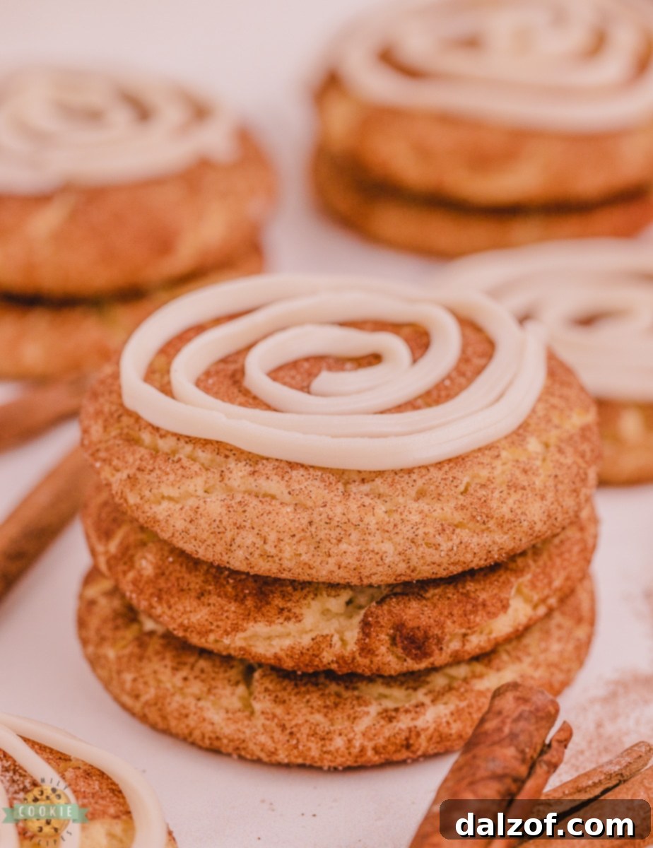 stack of cinnamon roll snickerdoodles
