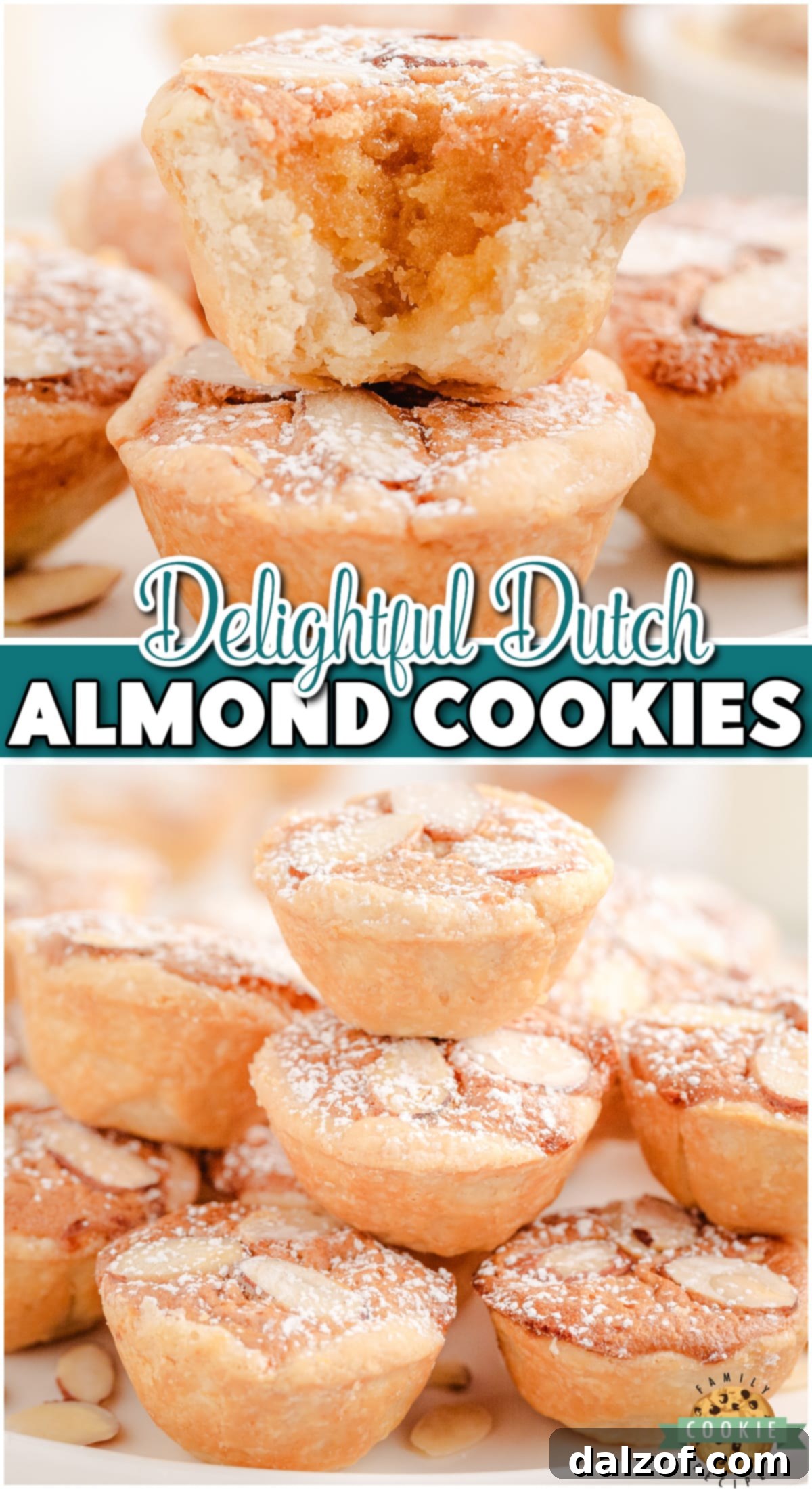 Dutch Almond Cookie Cups are buttery cream cheese cookies with a sweet almond filling! The almond cookies have a rich, nutty flavor and a soft, chewy texture that is sure to please!
