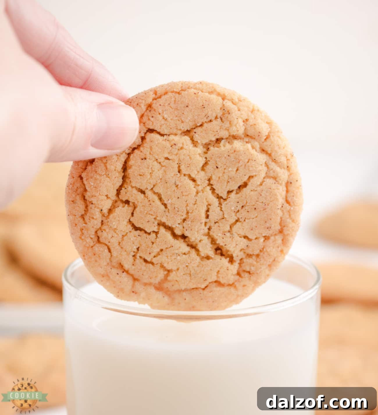 dunking a cardamom sugar cookie in milk