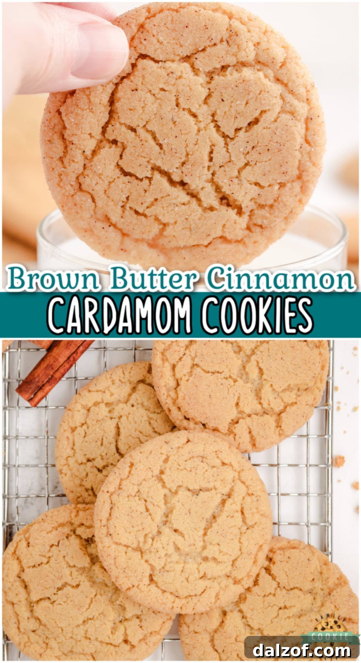 Browned Butter & Cardamom Sugar Cookies are a delicious and unique twist on the classic sugar cookie! These browned butter cookies have a rich, nutty flavor & a warm, spicy kick from the cardamom.