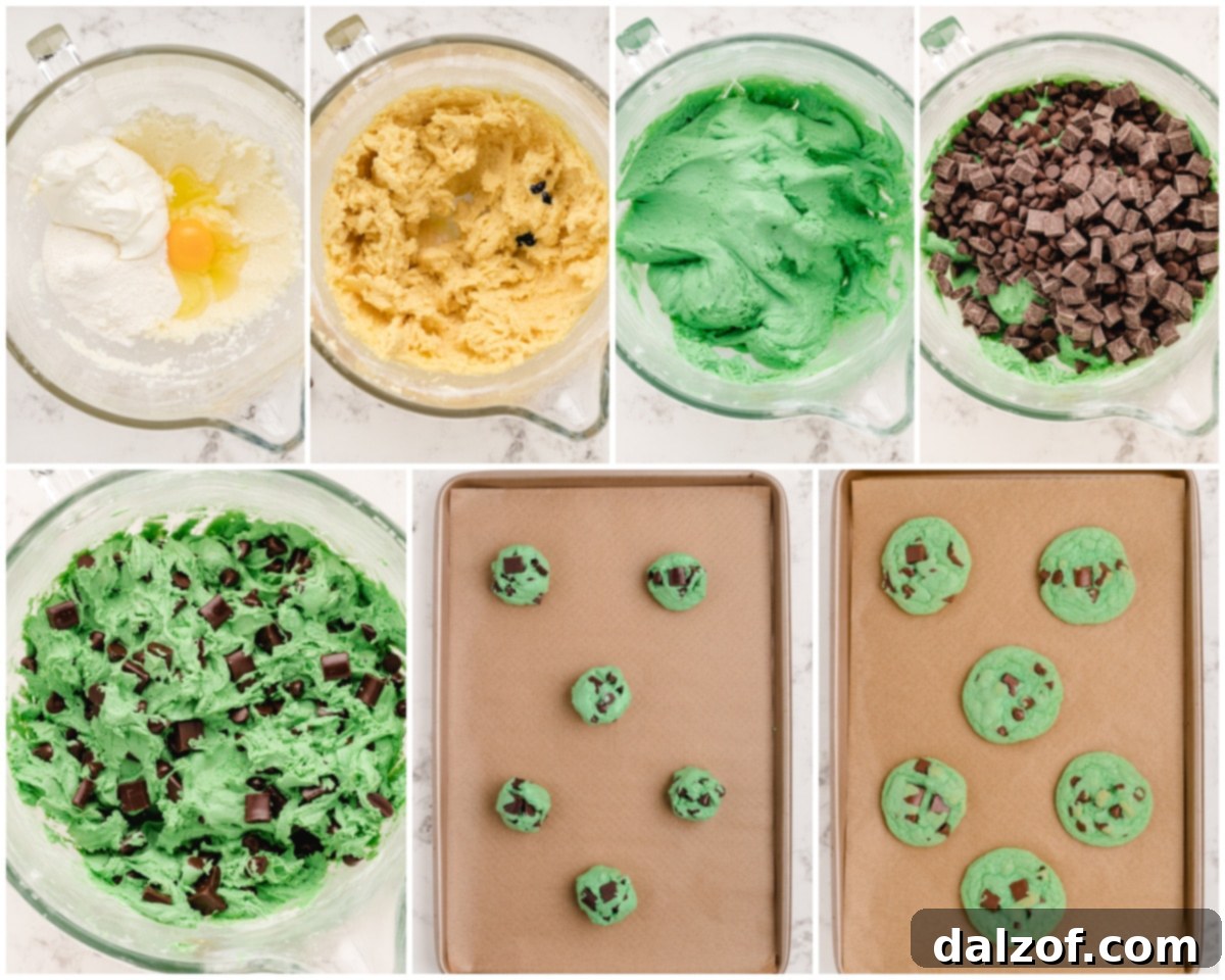 How to make mint chocolate chip cookies