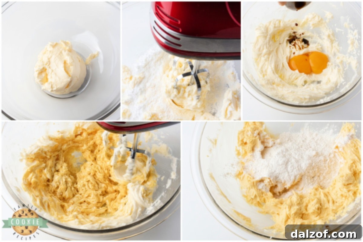 Mixing up cookie dough.