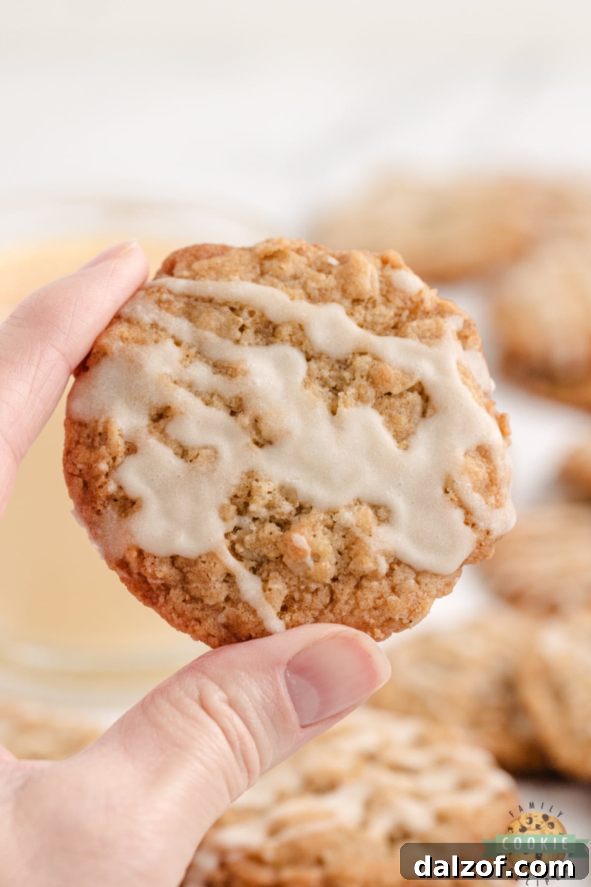 Eggnog cookie with eggnog glaze.