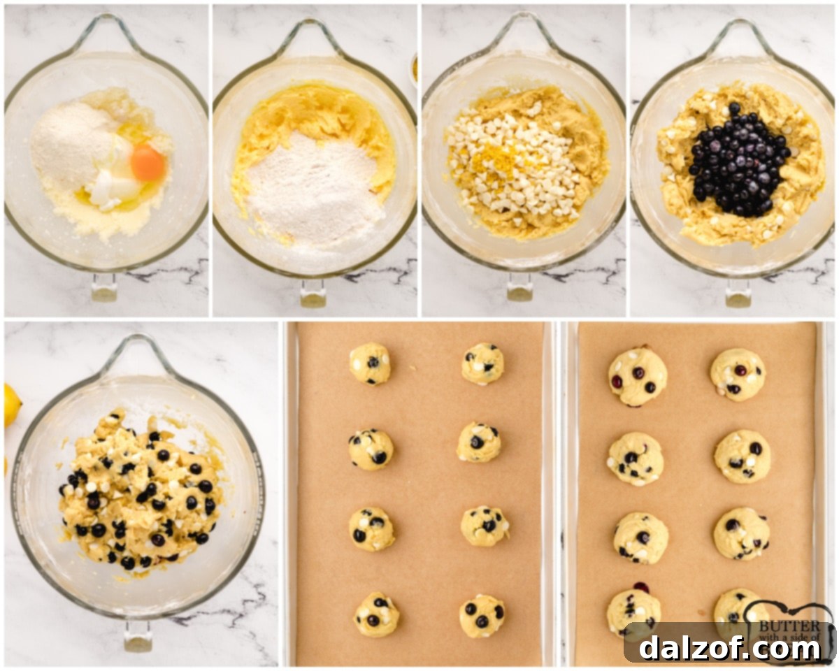 how to make lemon blueberry cookies