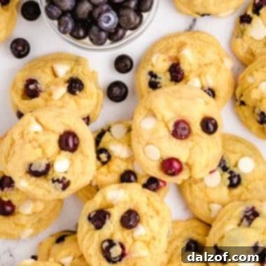 tray of lemon blueberry cookies