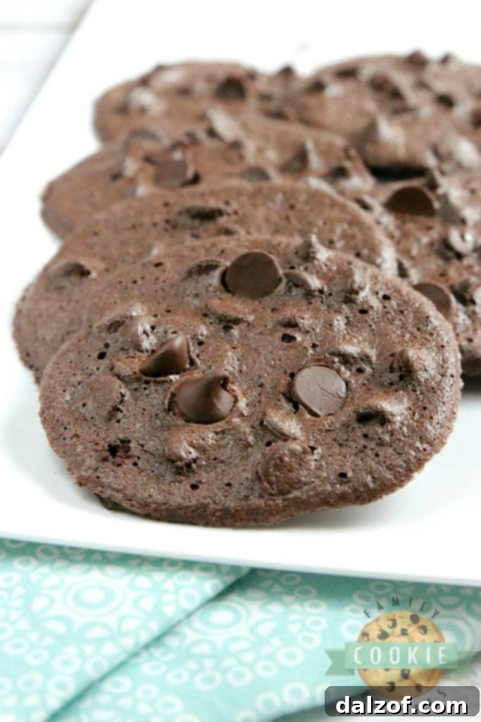 Flourless Double Chocolate Cookies are soft, fudgy and have absolutely no flour in them! The perfect flourless cookie recipe, whether you need a gluten-free cookie or even if you just don't have any flour on hand!