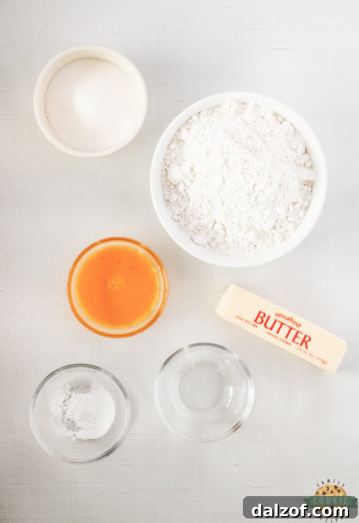 Ingredients in Empire Cookies.