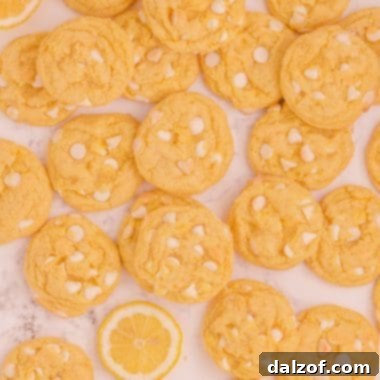 Lemon Cream Pudding cookies with white chocolate chips