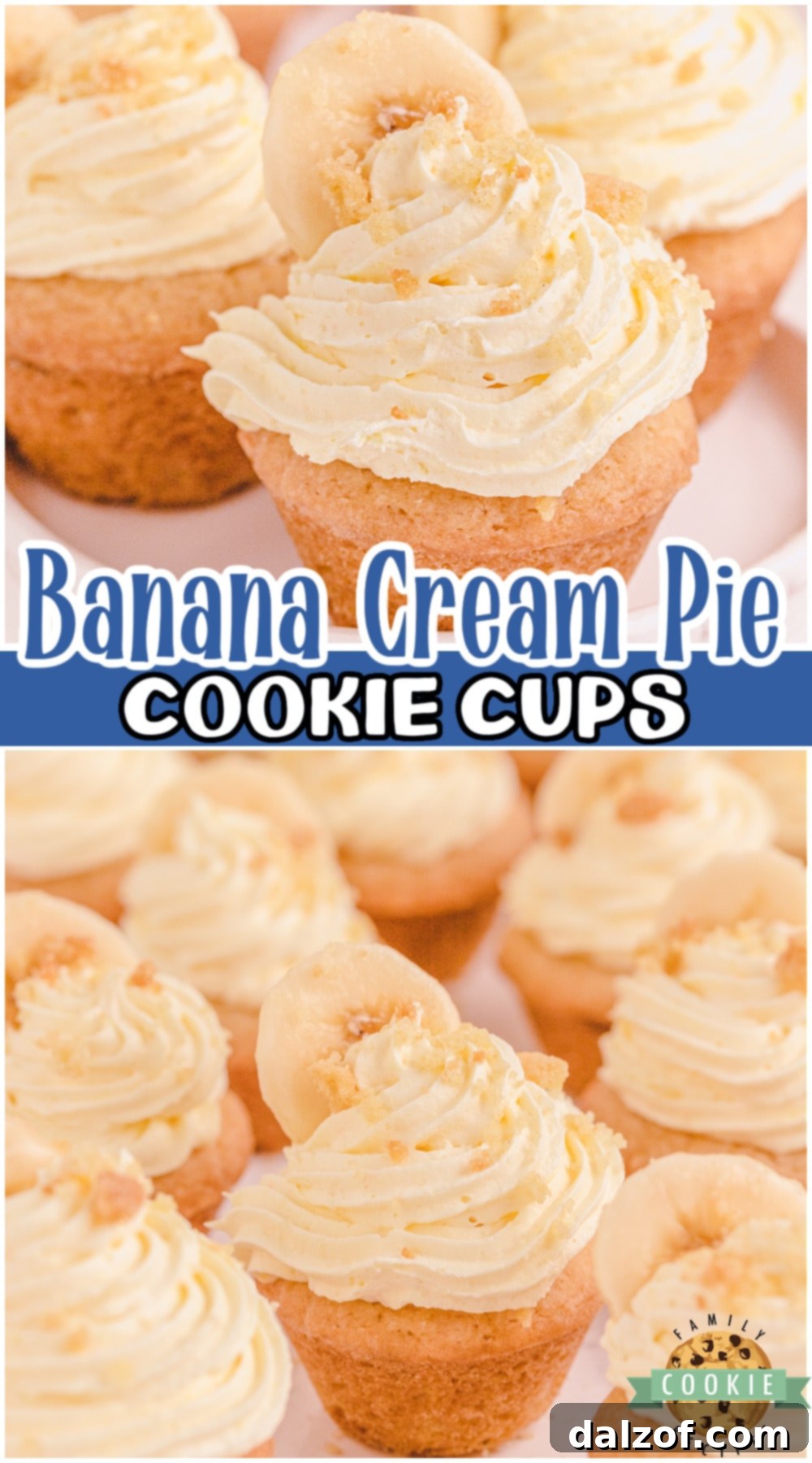 Banana Cream Dream Cookies 10 Irresistible Banana Cream Pie Cookies recipe displayed with fresh banana slices and cookie crumbles, perfect for pinning