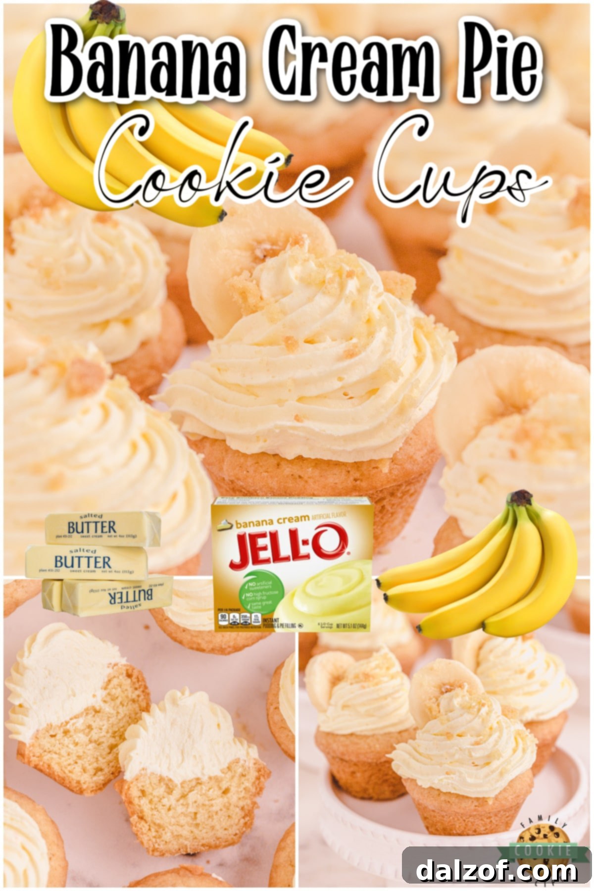 Banana Cream Dream Cookies 7 Banana Cream Pie Cookies are everything you love about Banana Cream Pie, in bite-sized cookie form! Easy family favorite banana cookie recipe!